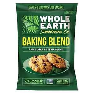Amazon Com Whole Earth Sweetener Co Baking Blend Granular Raw Sugar And Stevia Baking Blend Baking Sugar And Baking Stevia Mix 1 5 Pound Pouch Grocery Gourmet Food