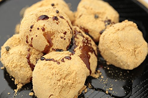 Small Rice Cake with Soy Bean a Lot of Kinako Powder with Black Honey Japan Kyoto