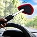 Aebitsry Windshield Cleaner Tool，Car Window Windshields Washing Brush, Wonder Cleaning Inside Interior Auto Glass Wiper Kit with Extendable Handle, 2PCS Washable and Reusable Pads (Red)