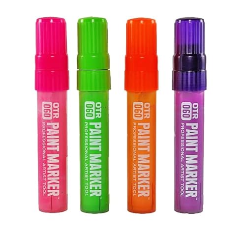 On The Run Neon Colors Permanent Jumbo Paint Marker Set of