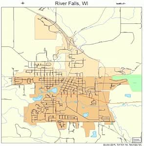 Amazon.com: Large Street &amp; Road Map of River Falls, Wisconsin WI ...