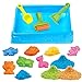 Sand Molding Play Sand with Sand Tray Gift Sets For Kids With Multiple Animal Model and Accessories Creative Educational Toy DIY kids Gift (30pcs) | Includes 3lb Sand and 1 Sand Tray