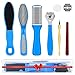 Foot Scrubber Foot File, Pedicure Tools Set Callus Remover Pumice Stone for Feet Heel Dead Skin Remover, Professional Stainless Steel Callus Shaver Razor with Blade Pedicure Kit Wet and Dry 8pc