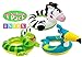 Intex Animal Split Ring Pool Floats Gift Set Bundle Includes Zebra, Frog & Pelican - 3 Pack