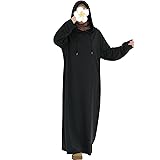 khalat Womens Hoodies Muslim Prayer Dress One-Piece