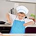 Bememo Kids Chef Set Children Cooking Play Kids Cook Costume with Utensils for Girls Children's Day Gift, 16 Pieces (Blue)