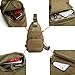X-Freedom Military Gear Tactical Casual Sling Chest Pack Bag Shoulder Bag Crossbody Daypack Molle Hunting Camping Bag (Brown)