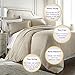 HC Collection Duvet Cover - Taupe King Size Duvet Cover - 3 Piece Soft Breathable Microfiber Duvet Cover Set with Zipper Closure & 2 Pillow Shams
