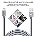 iPhone Cable, CRONA iPhone Charging Cable 4 Pack (6ft/6ft/3ft/1ft ) Nylon Braided Lightning Cable for iPhone X/ 8/8 Plus 7/7 Plus/ 6s/6s Plus /6 /6 Plus/5/5S iPad and iPod (Gray)