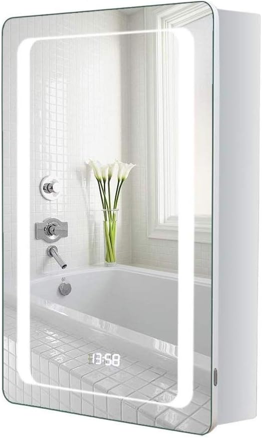 Warmiehomy LED Illuminated Bathroom Mirror with Sensor Shaver