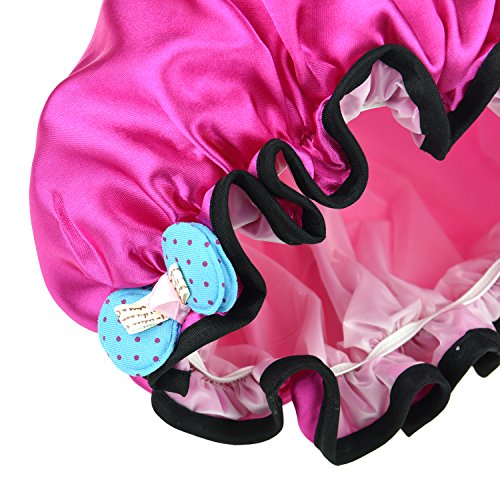 NKTM Children Shower Cap Cute Waterproof Double Layer Kids Cartoon Shower Hat 2 Pack