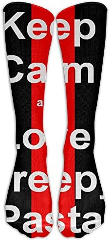 XIUARROWXIU Socks Keep Calm And Love Creepypasta Mens Womens Champion Dress Athletic Work Long Knee High Stockings Tights