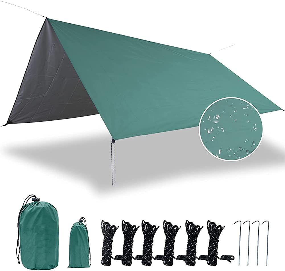 Camping Tarpaulin Shade Canopy, Hammock Rain Fly Tarp Waterproof
