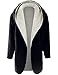 Doublju Oversized Warm Faux Fur Open Cardigan Coat for Women with Plus Size