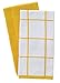 T-FAL Solid & Checked Parquet Kitchen Towels: Highly Absorbent, Super Soft Long Lasting - 100% Cotton, 16