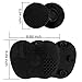Makeup Brush Cleaning Mat, ESARORA Makeup Brush Cleaner Pad Set of 2 Cosmetic Brush Cleaning Mat Portable Washing Tool Scrubber Suction Cup (Black)