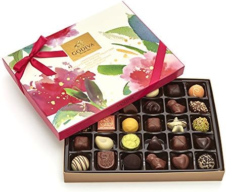 Godiva Chocolatier Assorted Gourmet Chocolate Spring Gift Box, 32 pc., Great for Gifting
