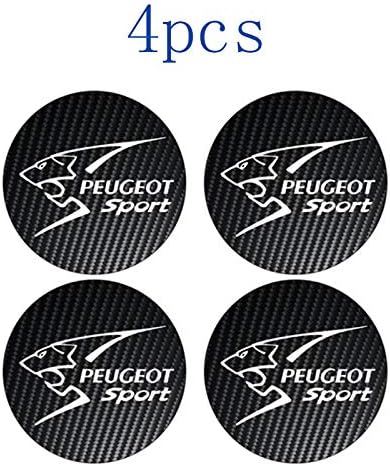 4 PCS para Peugeot Sport 508 308 4008 3008 206 207 307 Logotipo Do Emblema de EXALTAR Bonés de Centro Jante de Liga Leve de Carbono cubo de roda para Carros