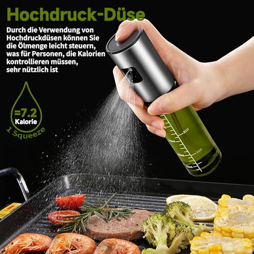 Oil Sprayer for Kitchen 2 Pack UV Protection Oil Sprayer Bottle 100% BPA Free for Edible Oil Hot Air Fryer Oil Bottle