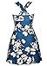 COCOPEAR Women Elegant Crossover One Piece Swimdress Floral Skirted Swimsuit(FBA),Teal Floral,X-Large / 10-12
