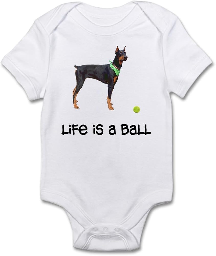 Amazon Com Cafepress Doberman Pinscher Vida Bebe Body Bebe Body De Bebe Pelele Blanco Nube Clothing