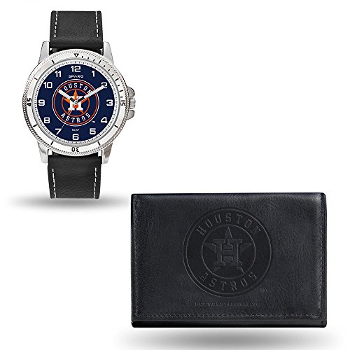 Rico Industries MLB Men's Watch and Wallet Set (Black)