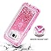 Galaxy S8 Plus Case,Wollony 360 Full Body Shockproof Liquid Glitter Quicksand Bling Case Heavy Duty Phone Bumper Soft Non-Slip Clear Rubber Protective Cover for Samsung Galaxy S8 Plus - Pink