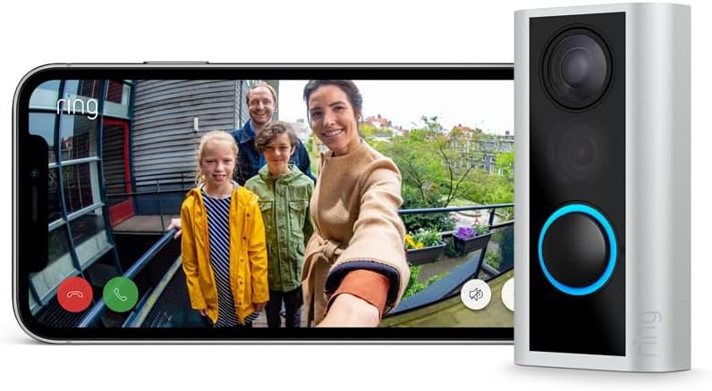 Ring Peephole Camera Door View Cam 54–75 mm Thick Doors 1080p WiFi