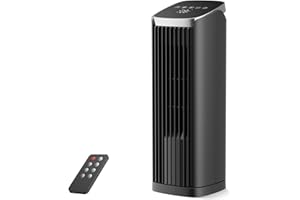 PNTCK Tower Fan with Remote Control, 4Modes, 4 Speeds, 70° Oscillation, 12-Hour Timer, Fan for Bedroom, 13" Tower Fan with Re