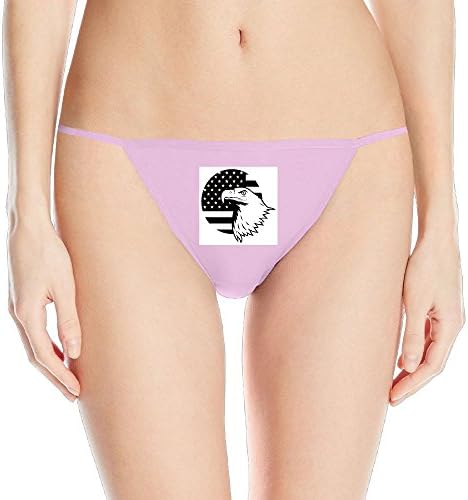 Chion Women Eagle American Flag Sexy T-Back Panties Thong Bikini Underwear
