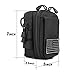 AMYIPO MOLLE Pouch Multi-purpose Compact Tactical Waist Bags Small Utility Pouch (75 Black Pouch with Shoulder Strap)