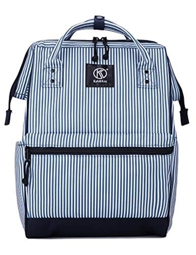 Kah＆Kee Polyester Travel Backpack Functional Anti-theft School Laptop for Women Men Denim Black, Large : Kah\u0026Kee Polyester Travel Backpack Functional Anti