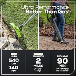 Greenworks 60V 13" Cordless String Trimmer & Leaf