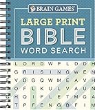 Brain Games - Large Print Bible Word Search (Blue) by