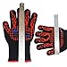 Platinum UMD 932F Oven and BBQ Mitts Cut Heat Resistant Gloves,Chef Supplies Accessories,100% Cotton Lining, Stripes for Ultimate Grip, Perfect for Kitchen, Baking, Grilling, Barbecue EN407 Certified