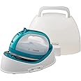 Panasonic Cordless Iron, Portable 360-Degree Freestyle Dry/Steam Iron with Precision Tips and Stainless Steel Soleplate, Anti-Calc and Anti-Drip, Power Base and Carrying/Storage - NI-QL1000G (Teal)