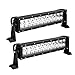 LED Light Bar, YITAMOTOR 2PCS 14 inch 72W LED Light Pod Spot Flood Combo LED Work Light Offroad 12V Driving Light Fog Lamp Boat Light Waterproof Pickup ATV Truck Boat 4X4 Car, 2 Year Warranty
