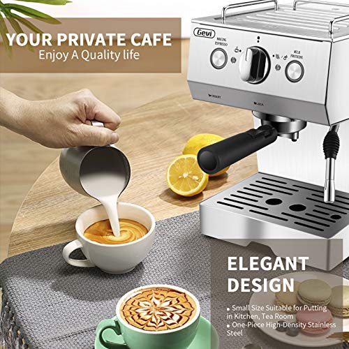 Gevi Espresso Machine 15 Bar Pump Pressure, Expresso Coffee Machine