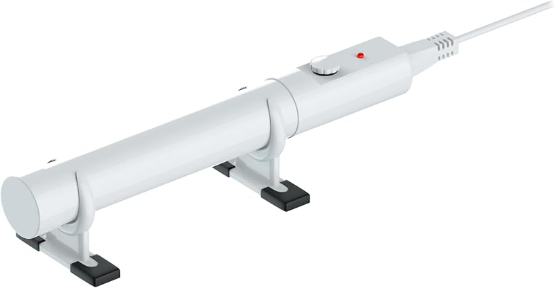 Hylite Slimline Ecoheater Tube Heater with Thermostat White 300mm 28W