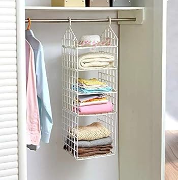 Pavitr Shop 5 Layer Folding Clothes Storage Racks Dormitory Closet
