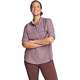 Eddie Bauer Women's UPF Guide Long-Sleeve Shirt, Dusty Violet, Medium