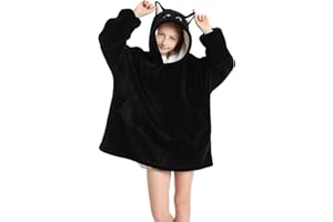 Oversized Blanket Hoodie Sweatshirt Kids, Warm Fleece Hooded Sweater with Pockets for Boys Girls One Size Fits 7-14T