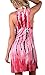 INGEAR Tie Dye Racerback Tank Dress Beach Summer Fashion Casual Print Cover Up
