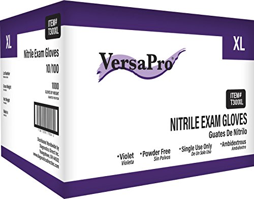 VersaPro Violet Nitrile Exam Gloves, Chemo-Rated, Powder Free, Extra Large (Case of 1000) - Thumbnail 3