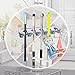 MODEAR Mop Broom Holder Wall Mounted Commercial Organizer Storage Rack 5 Position with 6 Hooks Holds Up to 11 Tools for Kitchen Garden and Garage,Laundry Offices
