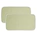 mDesign Absorbent Kitchen Countertop Dish Drying Mat - Pack of 2, Mini, Sage/Ivory