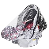 Infant Carrier Car Seat Rain & Weather Sheild Plastic Cover With Zipper