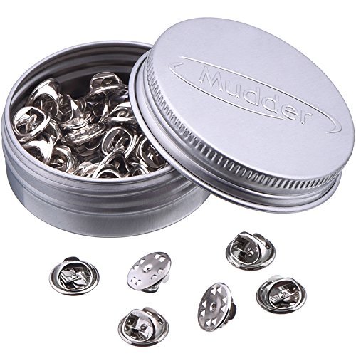 50 Pieces Pin Backs Sliver Lapel Pin Backs Butterfly Clutch Pin Backs