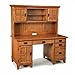 Home Styles Arts and Crafts Cottage Oak Double Pedestal Desk and Hutch by Home Styles