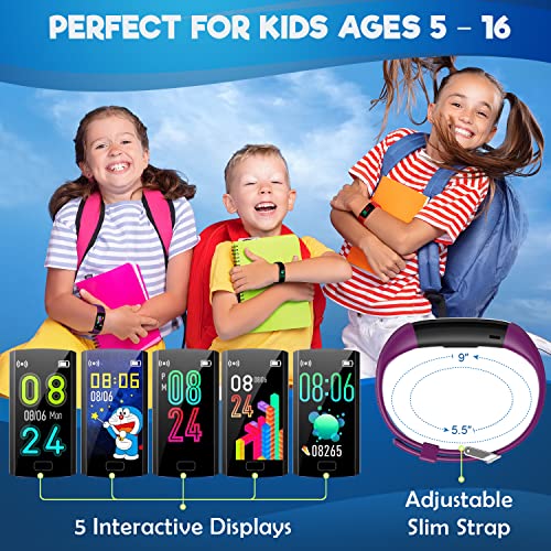 Inspiratek Kids Fitness Tracker for Girls and Boys (Age 516